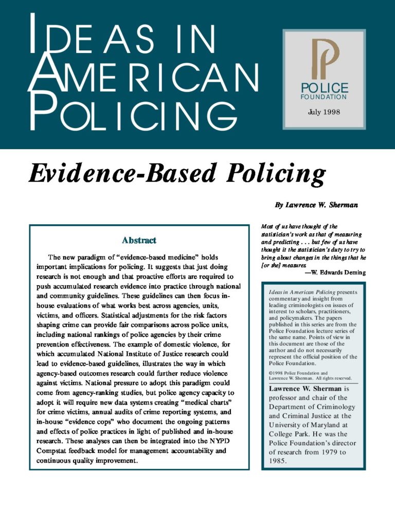 Evidence-Based Policing - National Policing Institute