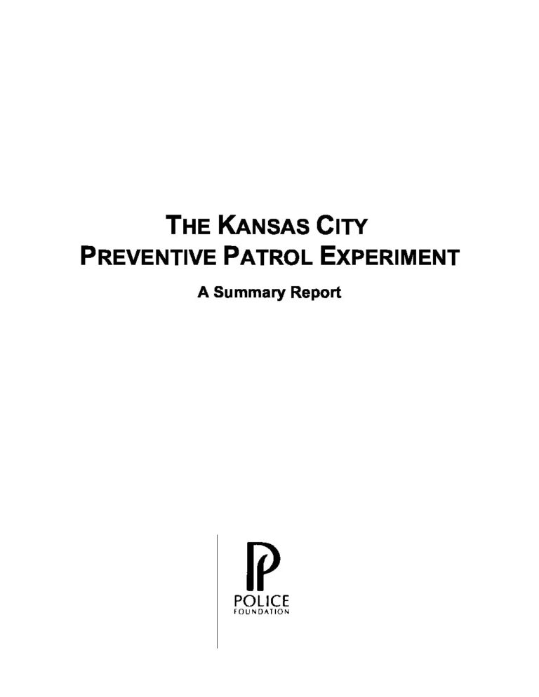 the kansas city preventive patrol experiments concluded that quizlet